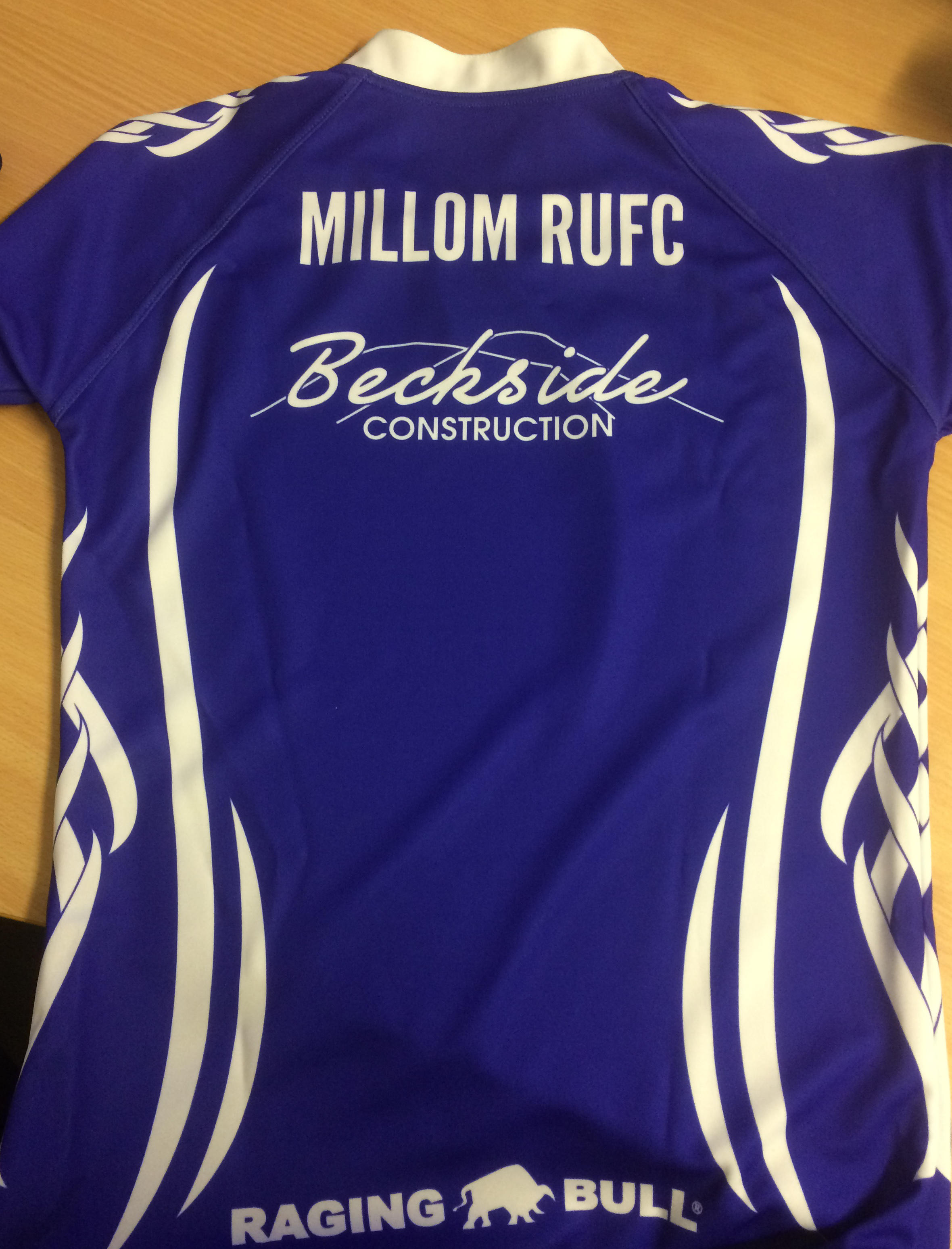 Beckside Construction Sponsorship Back of Shirt